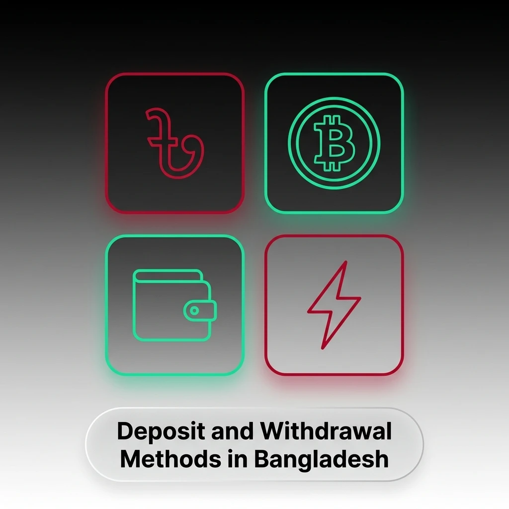 Bangladeshi casino deposit methods including bKash, Nagad, Rocket, and crypto options for BDT transactions