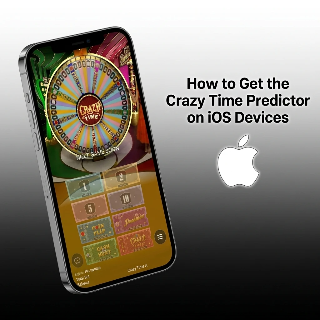 iPhone screen showing Crazy Time Predictor app installation steps via iOS device management settings