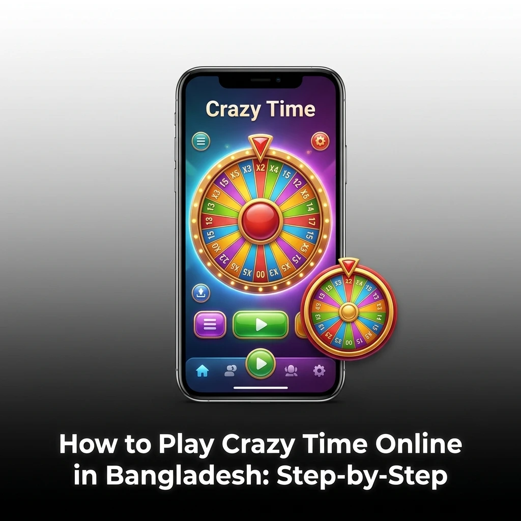 Step-by-step guide to playing Crazy Time online in Bangladesh, covering registration, deposits, and placing bets