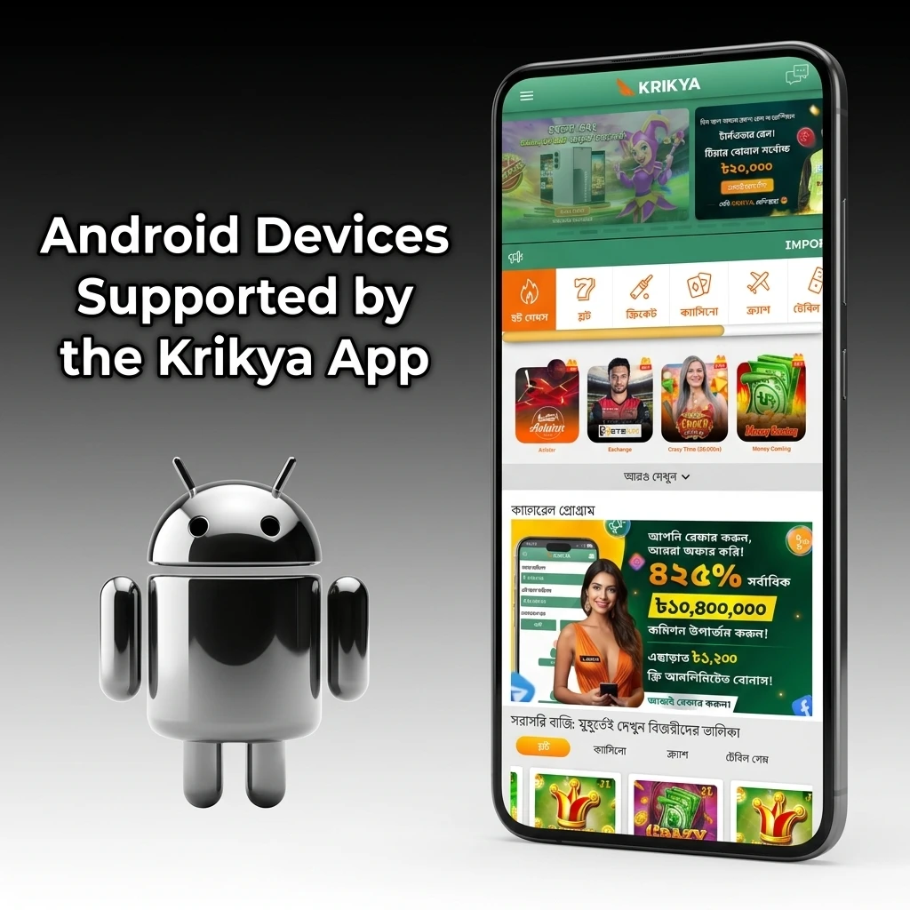 Android devices supported by Krikya app including budget, mid-range, and flagship models like Samsung, Xiaomi, and Google Pixel