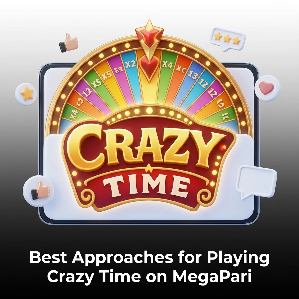 MegaPari Crazy Time betting strategies including spread bets, statistics panel tips, and flat betting for better session management