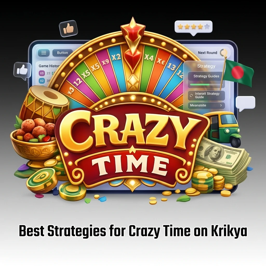 Crazy Time betting strategies on Krikya including flat bets, spread bets, and live stats tracking tips