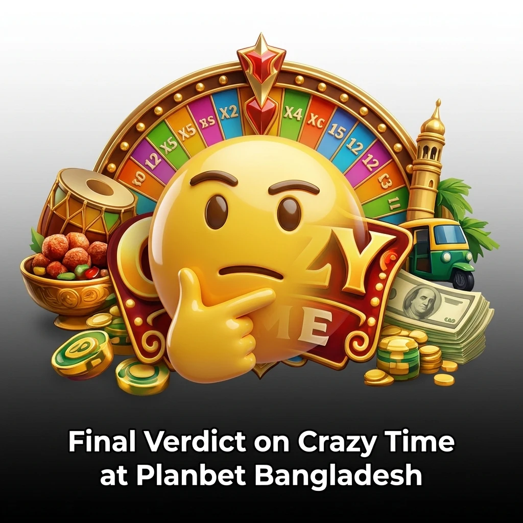 Crazy Time live game at Planbet Bangladesh with bKash Nagad payments and Evolution Gaming bonus rounds