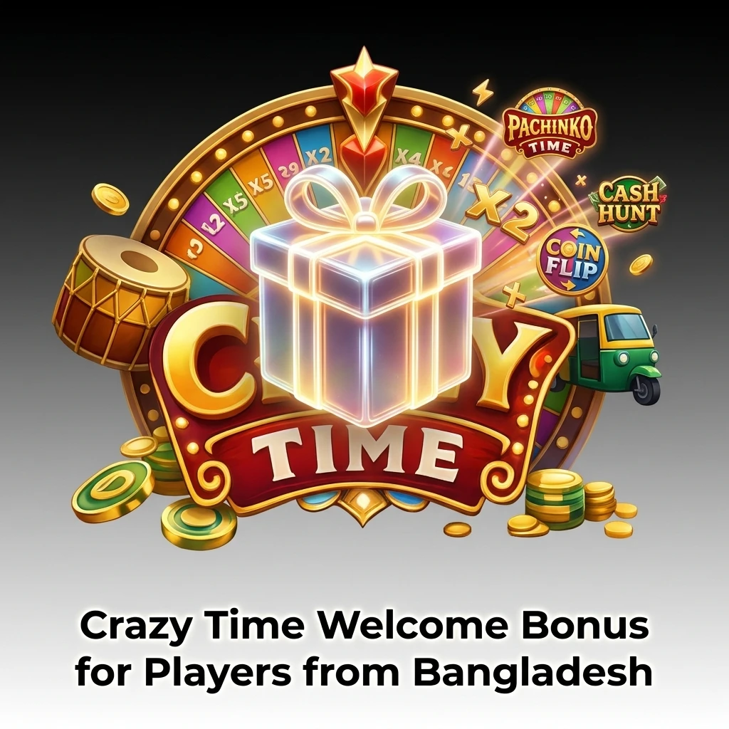 Jeetbuzz Crazy Time welcome bonus for Bangladesh players with 7 free spins and 25% cashback offer