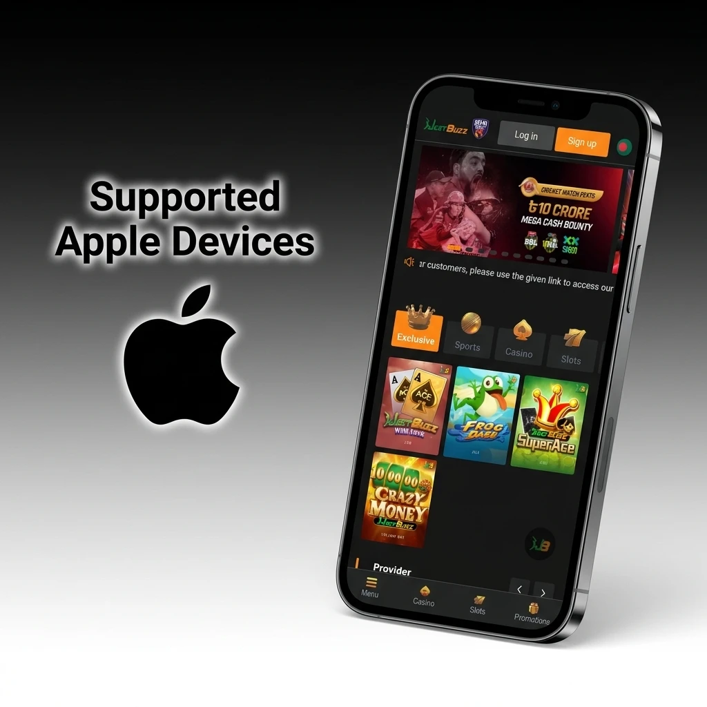 Supported Apple devices for Jeetbuzz PWA including iPhone SE, iPhone 11-15 Pro, iPad Air, Mini, and Pro models on iOS 12+