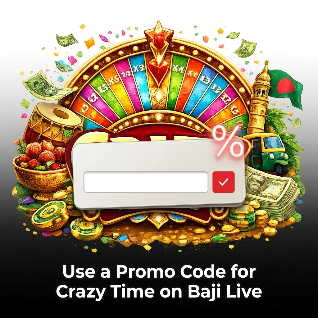 Baji Live Crazy Time promo code BAJI100 entry field during registration for first deposit bonus activation