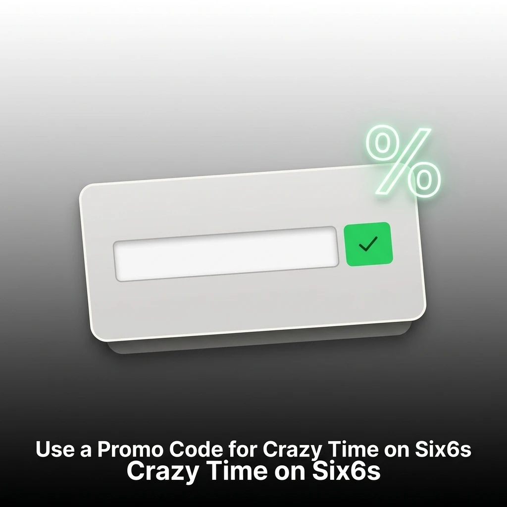 Six6s app signup form showing promo code field for Crazy Time bonus activation